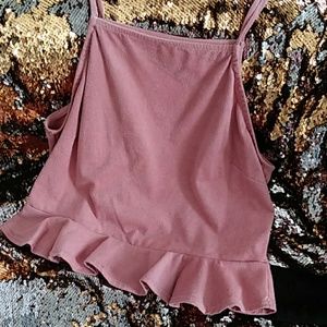 Flirty Pink Crop Tank Top